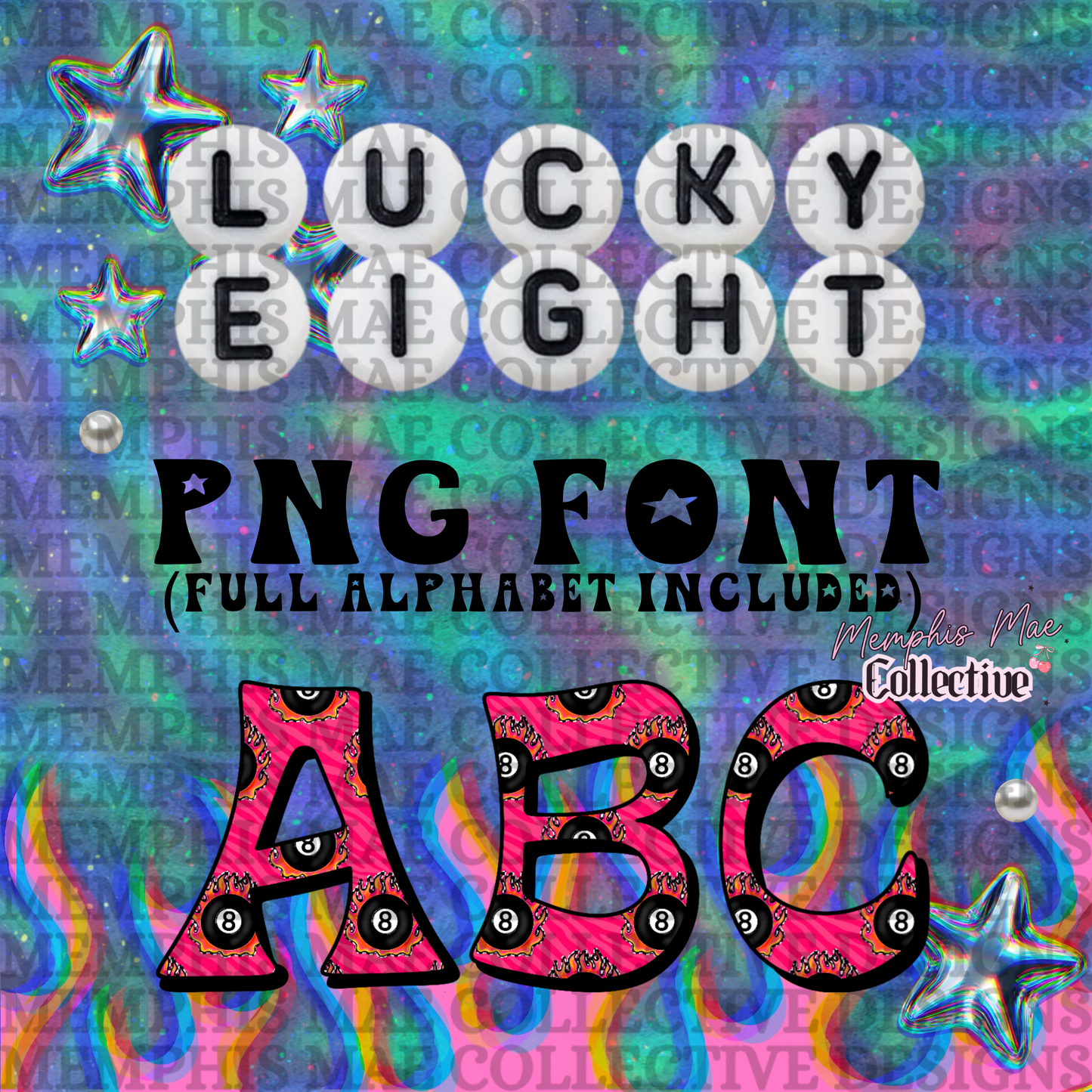 Lucky Eight - PNG Font