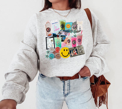 Coffee Collage Sweatshirt